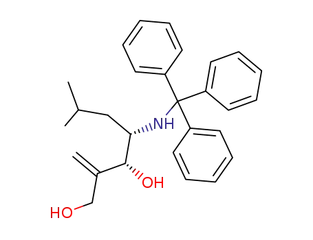 (3R,4S)-6-Methyl-2-methylene-4-(trityl-amino)-heptane-1,3-diol