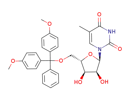 1-{(2R,3S,4R,5S)-5-[Bis-(4-methoxy-phenyl)-phenyl-methoxymethyl]-3,4-dihydroxy-tetrahydro-furan-2-yl}-5-methyl-1H-pyrimidine-2,4-dione