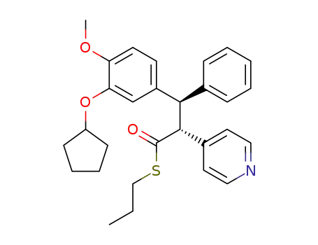 (2R,3R)-3-(3-Cyclopentyloxy-4-methoxy-phenyl)-3-phenyl-2-pyridin-4-yl-thiopropionic acid S-propyl ester