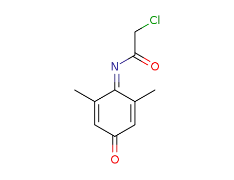 Molecular Structure of 206439-03-4 (2-chloro-N-(2,6-dimethyl-4-oxocyclohexa-2,5-dien-1-ylidene)acetamide)