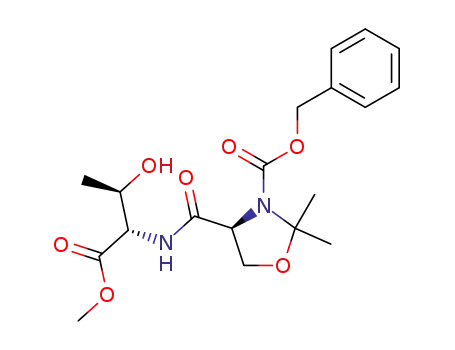 (S)-4-((1S,2R)-2-Hydroxy-1-methoxycarbonyl-propylcarbamoyl)-2,2-dimethyl-oxazolidine-3-carboxylic acid benzyl ester