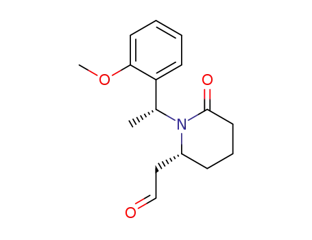 Molecular Structure of 327158-15-6 ({(R)-1-[(R)-1-(2-Methoxy-phenyl)-ethyl]-6-oxo-piperidin-2-yl}-acetaldehyde)