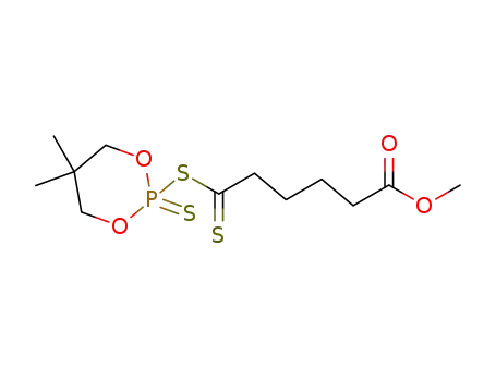 Molecular Structure of 473440-59-4 (5-carbomethoxythiopentanoyl 2-(5,5-dimethyl-2-thiono-1,3,2-dioxaphosphorinanyl)sulfide)