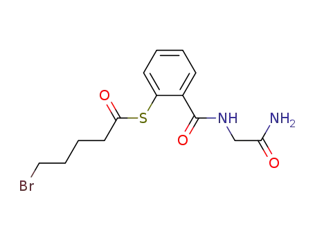 5-bromo-pentanethioic acid <i>S</i>-[2-(carbamoylmethyl-carbamoyl)-phenyl] ester