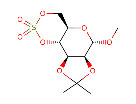 Molecular Structure of 139978-82-8 (methyl-2,3-O-isopropylidene-4,6-cyclic sulfate-α-D-mannopyranoside)