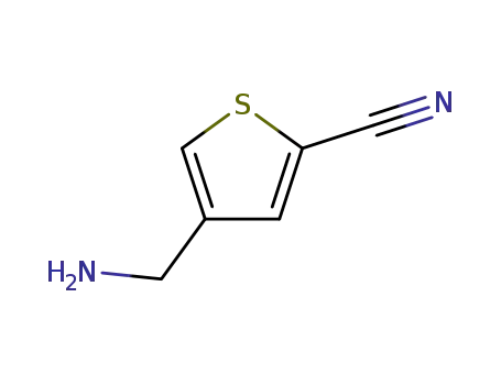 Molecular Structure of 232280-77-2 (4-AMINOMETHYL-THIOPHENE-2-CARBONITRILE)