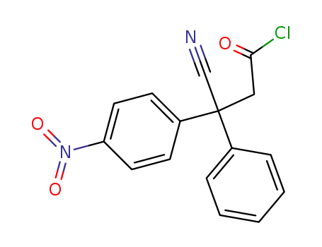 3-cyano-3-(4-nitrophenyl)-3-phenylpropionyl chloride