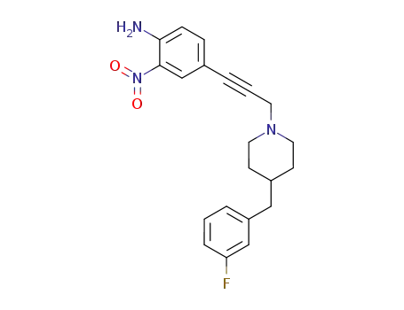 4-{3-[4-(3-fluoro-benzyl)-piperidin-1-yl]-prop-1-ynyl}-2-nitro-phenylamine