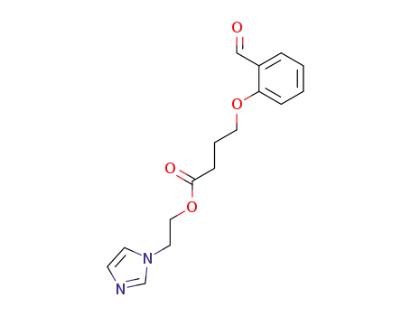 Butanoic acid, 4-(2-formylphenoxy)-, 2-(1H-imidazol-1-yl)ethyl ester