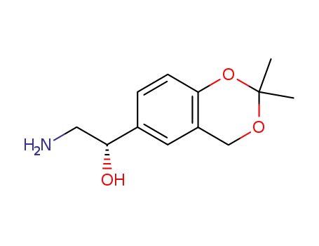 Molecular Structure of 384340-07-2 ((1S)-2-amino-1-(2,2-dimethyl-4H-1,3-benzodioxin-6-yl)ethanol)