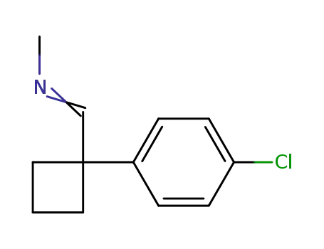 Molecular Structure of 259729-89-0 (Methanamine, N-[[1-(4-chlorophenyl)cyclobutyl]methylene]-)