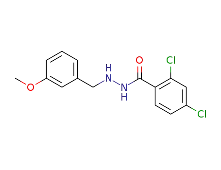 Molecular Structure of 608125-69-5 (Benzoic acid, 2,4-dichloro-, 2-[(3-methoxyphenyl)methyl]hydrazide)
