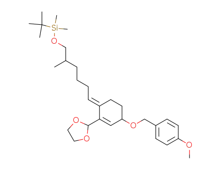 <i>tert</i>-butyl-{6-[2-[1,3]dioxolan-2-yl-4-(4-methoxy-benzyloxy)-cyclohex-2-enylidene]-2-methyl-hexyloxy}-dimethyl-silane