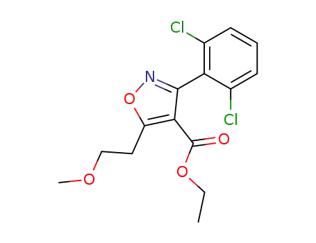 3-(2,6-dichloro-phenyl)-5-(2-methoxy-ethyl)-isoxazole-4-carboxylic acid ethyl ester