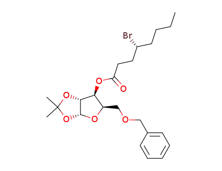 (R)-4-Bromo-octanoic acid (3aR,5R,6S,6aR)-5-benzyloxymethyl-2,2-dimethyl-tetrahydro-furo[2,3-d][1,3]dioxol-6-yl ester