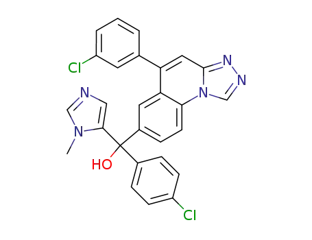 (4-chloro-phenyl)-[5-(3-chloro-phenyl)-[1,2,4]triazolo[4,3-<i>a</i>]quinolin-7-yl]-(3-methyl-3<i>H</i>-imidazol-4-yl)-methanol