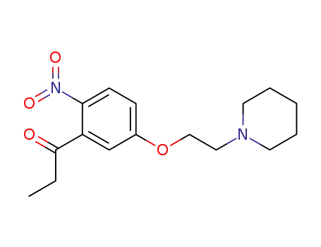 Molecular Structure of 708254-65-3 (1-[2-nitro-5-(2-piperidin-1-yl-ethoxy)-phenyl]-propan-1-one)
