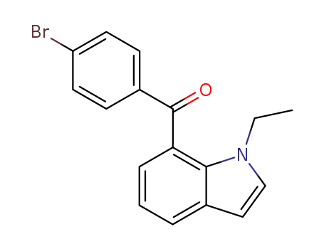 Molecular Structure of 405275-36-7 ((4-bromo-phenyl)-(1-ethyl-1<i>H</i>-indol-7-yl)-methanone)