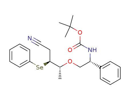 tert-butyl (1R)-2-{[(1R,2S)-3-cyano-1-methyl-2-(phenylseleno)propyl]oxy}-1-phenylethylcarbamate