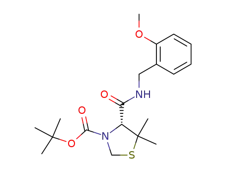 4-(2-methoxy-benzylcarbamoyl)-5,5-dimethyl-thiazolidine-3-carboxylic acid <i>tert</i>-butyl ester