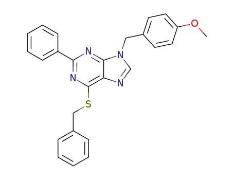 9H-Purine, 9-[(4-methoxyphenyl)methyl]-2-phenyl-6-[(phenylmethyl)thio]-