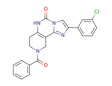 9-Benzoyl-2-(3-chlorophenyl)-7,8,9,10-tetrahydro-imidazo[1,2-c]pyrido[3,4-e] pyrimidin-5(6H)-one
