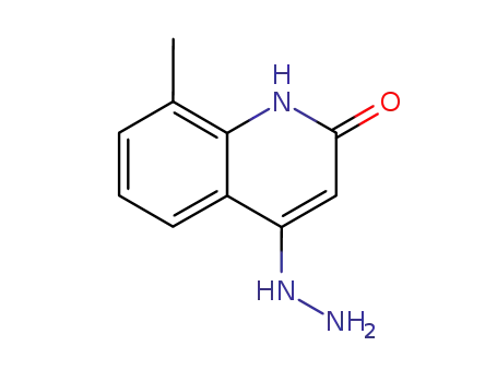 Molecular Structure of 360078-48-4 (2(1H)-Quinolinone, 4-hydrazino-8-methyl-)