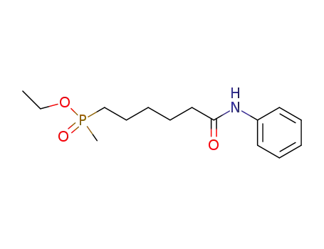 Molecular Structure of 606092-26-6 (methyl-(5-phenylcarbamoyl-pentyl)-phosphinic acid ethyl ester)