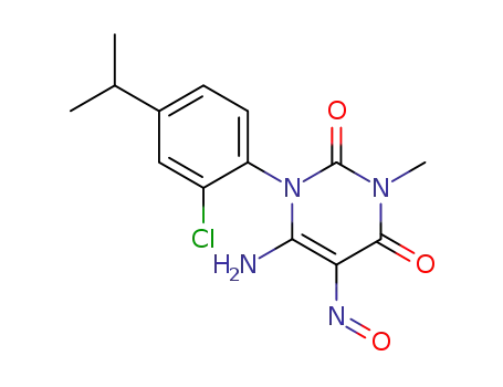 6-amino-1-(2-chloro-4-isopropyl-phenyl)-3-methyl-5-nitroso-1<i>H</i>-pyrimidine-2,4-dione