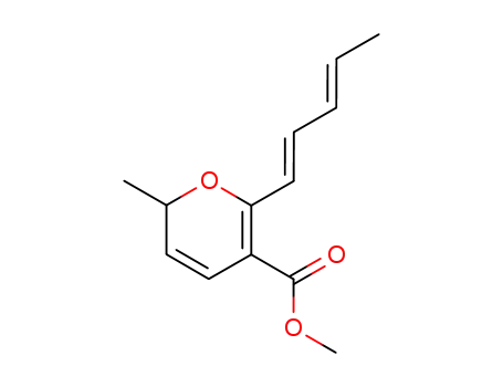 2H-Pyran-5-carboxylic acid, 2-methyl-6-(1E,3E)-1,3-pentadienyl-,
methyl ester