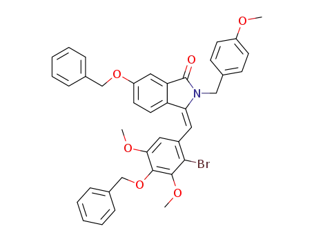 6-Benzyloxy-3-[1-(4-benzyloxy-2-bromo-3,5-dimethoxy-phenyl)-meth-(E)-ylidene]-2-(4-methoxy-benzyl)-2,3-dihydro-isoindol-1-one