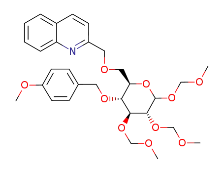 2-[(2R,3R,4S,5R)-3-(4-Methoxy-benzyloxy)-4,5,6-tris-methoxymethoxy-tetrahydro-pyran-2-ylmethoxymethyl]-quinoline