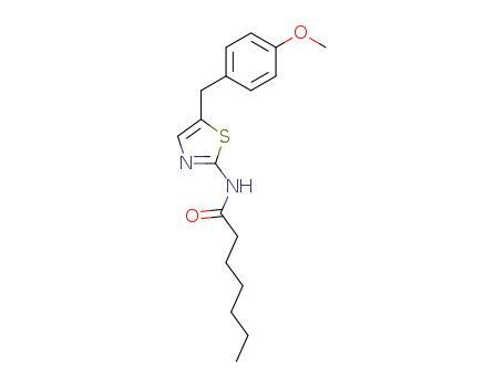 N-[5-(4-methoxybenzyl)-1,3-thiazol-2-yl]heptanamide