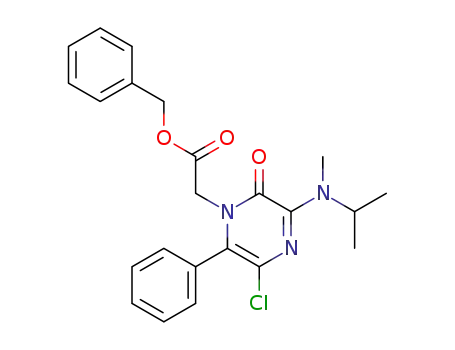 Molecular Structure of 1027949-58-1 ([5-chloro-3-(isopropyl-methyl-amino)-2-oxo-6-phenyl-2<i>H</i>-pyrazin-1-yl]-acetic acid benzyl ester)