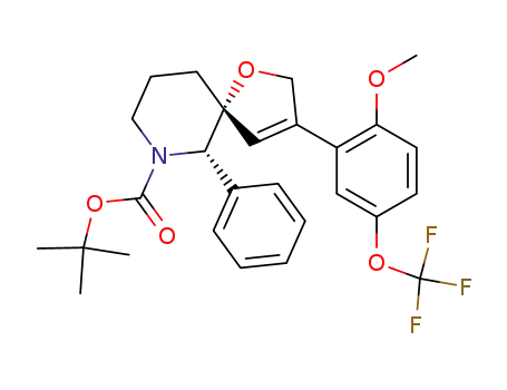 (5R,6S)-3-(2-Methoxy-5-trifluoromethoxy-phenyl)-6-phenyl-1-oxa-7-aza-spiro[4.5]dec-3-ene-7-carboxylic acid tert-butyl ester