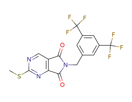 6-{[3,5-bis(trifluoromethyl)phenyl]methyl}-2-methylthio-3-pyrrolino[3,4-d]pyrimidine-5,7-dione