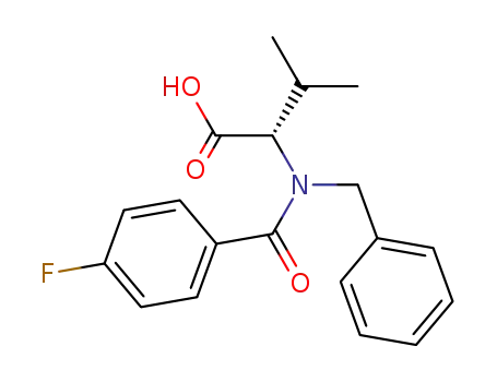Molecular Structure of 666714-60-9 (L-Valine, N-(4-fluorobenzoyl)-N-(phenylmethyl)-)
