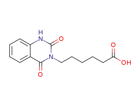 Molecular Structure of 82603-64-3 (6-(2,4-Dioxo-1,4-dihydroquinazolin-3(2H)-yl)-hexanoic acid)