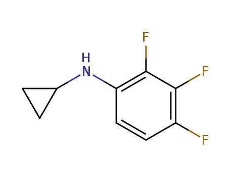 Molecular Structure of 94242-49-6 (N-CYCLOPROPYL-2,3,4-TRIFLUOROANILINE)