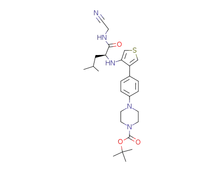 4-(4-{4-[1-(cyanomethyl-carbamoyl)-3-methyl-butylamino]-thiophen-3-yl}-phenyl)-piperazine-1-carboxylic acid <i>tert</i>-butyl ester