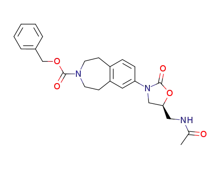 3H-3-Benzazepine-3-carboxylic acid,
7-[(5S)-5-[(acetylamino)methyl]-2-oxo-3-oxazolidinyl]-1,2,4,5-tetrahydro-
, phenylmethyl ester