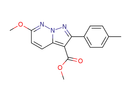 Molecular Structure of 869856-36-0 (6-methoxy-2-<i>p</i>-tolyl-pyrazolo[1,5-<i>b</i>]pyridazine-3-carboxylic acid methyl ester)