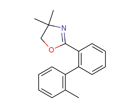 Molecular Structure of 156641-63-3 (Oxazole, 4,5-dihydro-4,4-dimethyl-2-(2'-methyl[1,1'-biphenyl]-2-yl)-)
