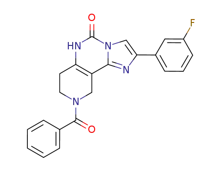 9-Benzoyl-2-(3-fluorophenyl)-7,8,9,10-tetrahydro-imidazo[1,2-c]pyrido[3,4-e] pyrimidin-5(6H)-one