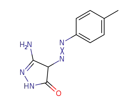 Molecular Structure of 3656-09-5 (4-(p-methyl-phenylazo)-3-amino-2-pyrazolin-5-one)