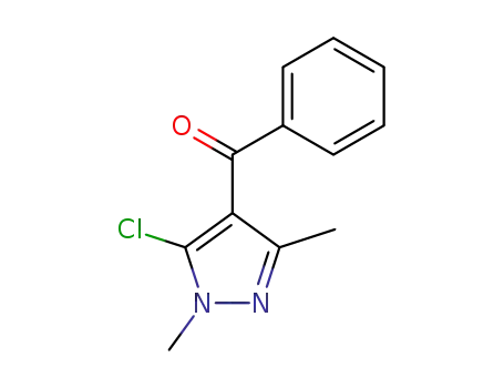 Molecular Structure of 29938-70-3 (Methanone, (5-chloro-1,3-dimethyl-1H-pyrazol-4-yl)phenyl-)
