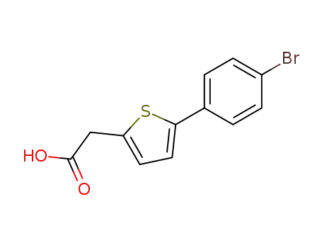 Molecular Structure of 62403-67-2 (2-Thiopheneacetic acid, 5-(4-bromophenyl)-)