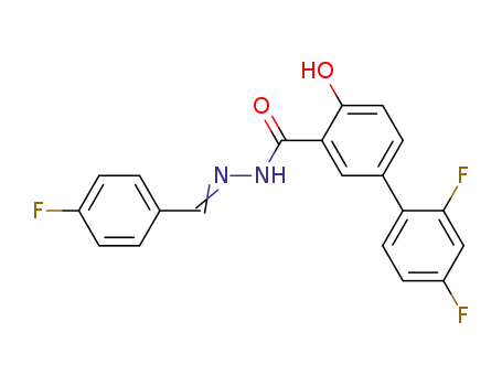 2',4'-Difluoro-4-hydroxy-biphenyl-3-carboxylic acid [1-(4-fluoro-phenyl)-meth-(E)-ylidene]-hydrazide