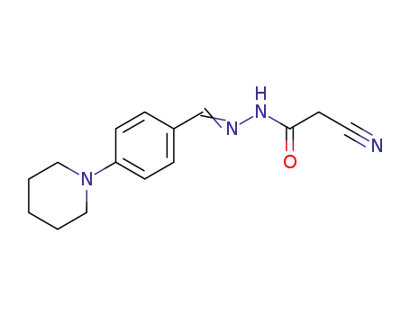 Molecular Structure of 355827-67-7 (cyanoacetic acid [4-(piperidin-1-yl)benzylidenyl]hydrazide)