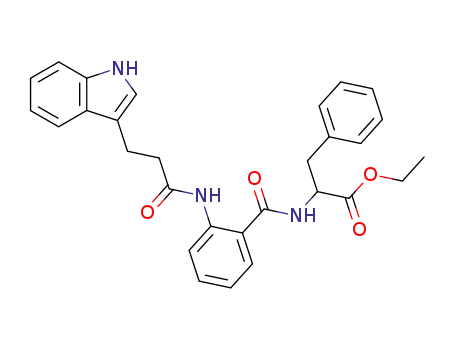 2-[2-(3-1<i>H</i>-indol-3-yl-propionylamino)-benzoylamino]-3-phenyl-propionic acid ethyl ester